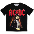 Black - Front - AC-DC Unisex Adult Angus Highway To Hell Sublimated T-Shirt