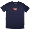 Navy Blue - Front - AC-DC Unisex Adult Mini Oval Logo T-Shirt