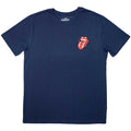 Denim Blue - Front - The Rolling Stones Unisex Adult Mini Classic Tongue T-Shirt