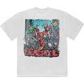 White - Front - Marvel Comics Unisex Adult Hero Scene Deadpool T-Shirt