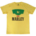 Yellow - Front - Bob Marley Unisex Adult Vintage Label T-Shirt