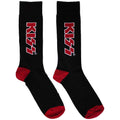 Black - Front - Kiss Unisex Adult Logo Socks