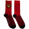 Red - Front - Kiss Unisex Adult Army Striped Socks