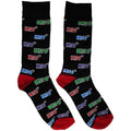 Black - Front - Kiss Unisex Adult Coloured Logo Socks