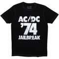 Black - Front - AC-DC Unisex Adult 74 Jailbreak Back Print T-Shirt