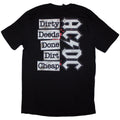 Black - Back - AC-DC Unisex Adult Dirty Deeds Logo Back Print T-Shirt