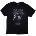 Black - Front - AC-DC Unisex Adult PWRD-UP B&W Photo T-Shirt