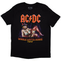 Black - Front - AC-DC Unisex Adult Whole Lotta London PWR-UP EU Tour 24 Back Print T-Shirt