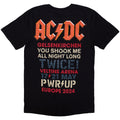 Black - Back - AC-DC Unisex Adult PWRD-UP Gelsenkirchen ´24 Back Print T-Shirt