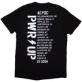 Black - Back - AC-DC Unisex Adult PWRD-UP B&W Photo EU Tour ´24 Back Print T-Shirt