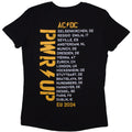 Black - Back - AC-DC Unisex Adult Angus Triangle PWR-UP EU Tour ´32 Back Print T-Shirt