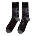 Black-Grey - Back - Ghost Unisex Adult Symbol Ankle Socks