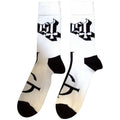 White-Black - Back - Ghost Unisex Adult Symbol Ankle Socks