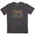 Charcoal Grey - Front - Guns N Roses Unisex Adult California 1985 Stone Wash T-Shirt