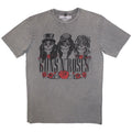 Grey - Front - Guns N Roses Unisex Adult Hell Group Stone Wash T-Shirt