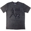 Charcoal Grey - Front - David Bowie Unisex Adult Rainbow Theatre Stone Wash T-Shirt