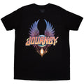 Black - Front - Journey Unisex Adult Classic Wings T-Shirt