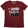 Red - Front - NSYNC Womens-Ladies Flame Logo T-Shirt