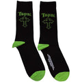 Black-Green - Front - Tupac Shakur Unisex Adult Cross Socks