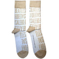 White - Front - The Beatles Unisex Adult For Sale Text Repeat Socks