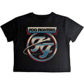 Black - Front - Foo Fighters Womens-Ladies Comet Crop Top