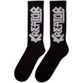 Black-Grey - Back - Kreator Unisex Adult Logo Terrycloth Socks