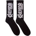 Black-Grey - Front - Kreator Unisex Adult Logo Terrycloth Socks