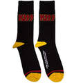 Black-Red-Yellow - Front - Kiss Unisex Adult Stripe Logo Socks