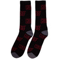 Black-Red-Grey - Back - Kiss Unisex Adult Logo Terrycloth All-Over Print Socks