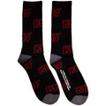 Black-Red-Grey - Front - Kiss Unisex Adult Logo Terrycloth All-Over Print Socks