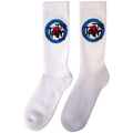 White - Back - The Jam Unisex Adult Target Logo Terrycloth Socks