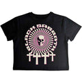 Black - Front - Black Sabbath Womens-Ladies Hypnotic Skull Crop Top