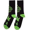 Black-Green - Back - Cypress Hill Unisex Adult Logo & Leaves Socks