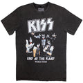 Charcoal Grey - Front - Kiss Unisex Adult End Of The Road World Tour Stone Wash T-Shirt