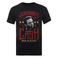 Black - Front - Johnny Cash Womens-Ladies Man In Black T-Shirt