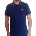 Navy Blue - Front - David Bowie Unisex Adult Flash Logo Polo Shirt