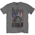 Grey - Front - The Beatles Unisex Adult Las Vegas American Flag T-Shirt