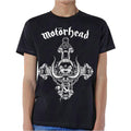 Black - Front - Motorhead Unisex Adult Rosary T-Shirt