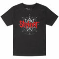 Black - Front - Slipknot Childrens-Kids Star Logo T-Shirt