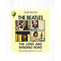 White - Pack Shot - The Beatles Unisex Adult Long & Winding Road Back Print T-Shirt