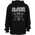 Black - Front - Slayer Unisex Adult Nation Full Zip Hoodie