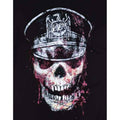 Black - Side - Slayer Unisex Adult Skull Hat T-Shirt