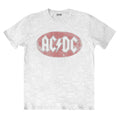 White - Front - AC-DC Unisex Adult Oval Logo T-Shirt