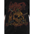 Black - Side - Slayer Unisex Adult Pumpkin Skull T-Shirt