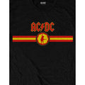 Black-Red - Side - AC-DC Unisex Adult Stripe Logo T-Shirt