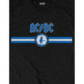 Black-Blue - Side - AC-DC Unisex Adult Stripe Logo T-Shirt