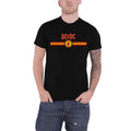 Black-Red - Front - AC-DC Unisex Adult Stripe Logo T-Shirt