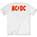 White - Back - AC-DC Unisex Adult Back Print Logo T-Shirt