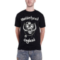 Black - Front - Motorhead Unisex Adult England Back Print T-Shirt