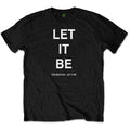 Black - Front - The Beatles Unisex Adult Let It Be Back Print T-Shirt